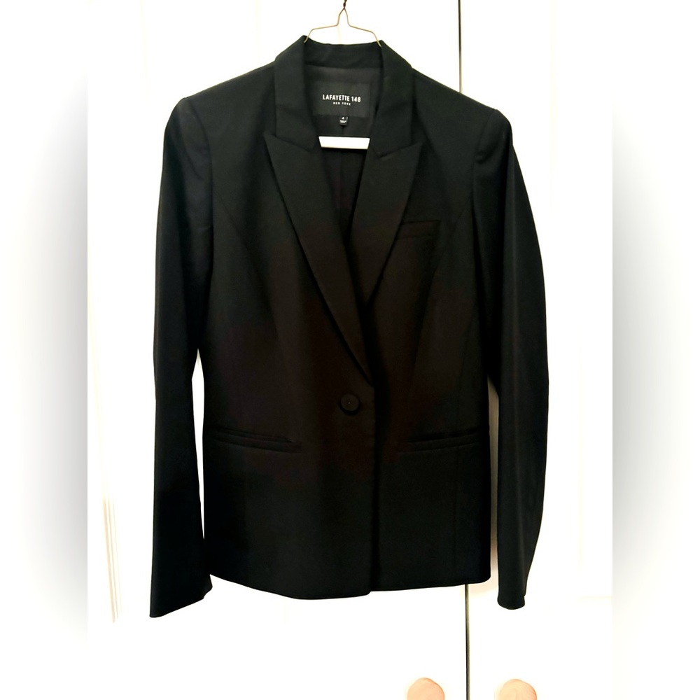 Lafayette 148 New York Blazer + Skirt set Black